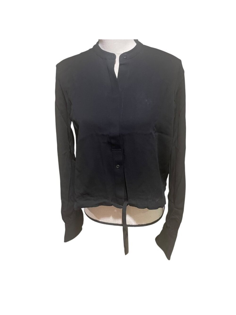 Helmut lang front tie blouse